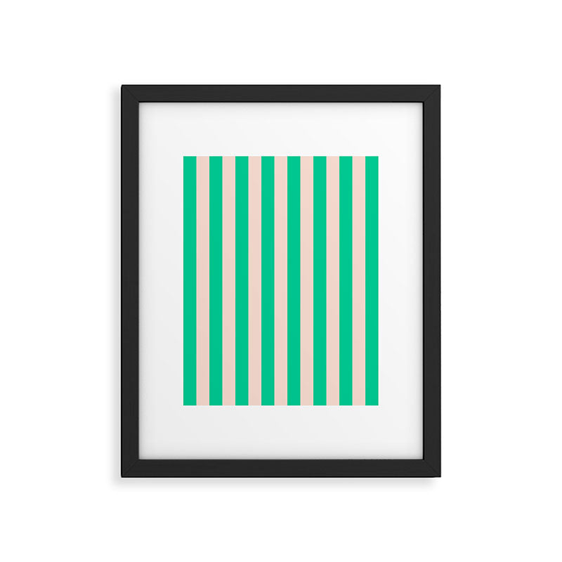 minted stripe  Framed Art Print Gallery Image 6