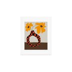 Modern pottery and flower Art Print Gallery Image 1