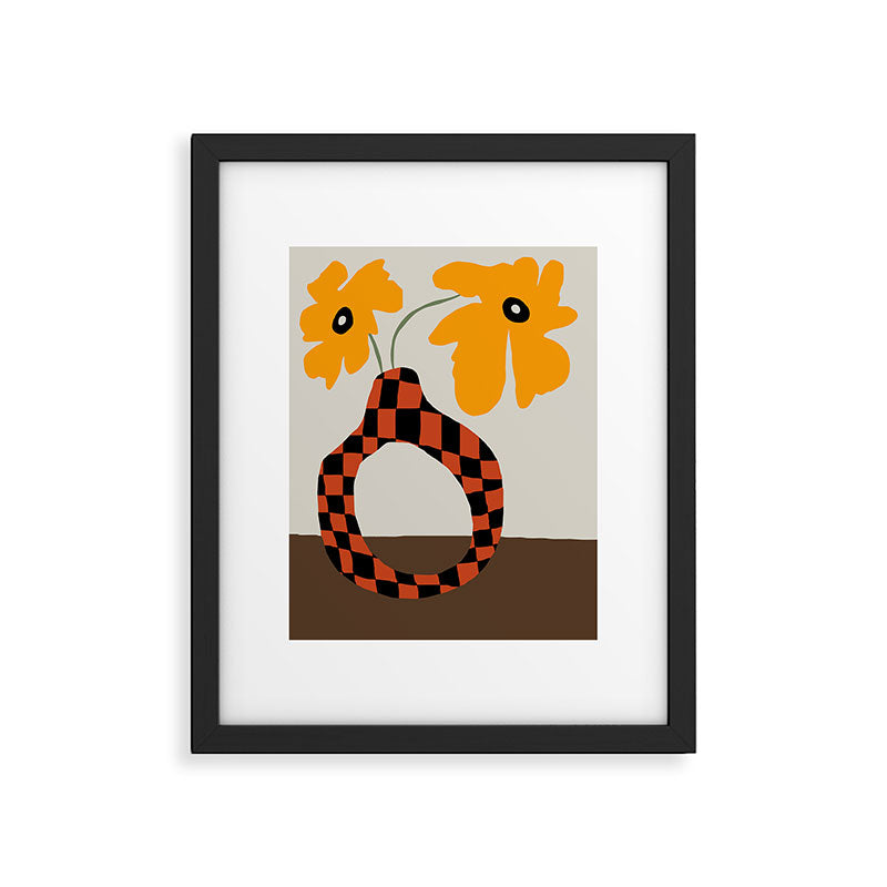 Modern pottery and flower Framed Art Print Gallery Image 5