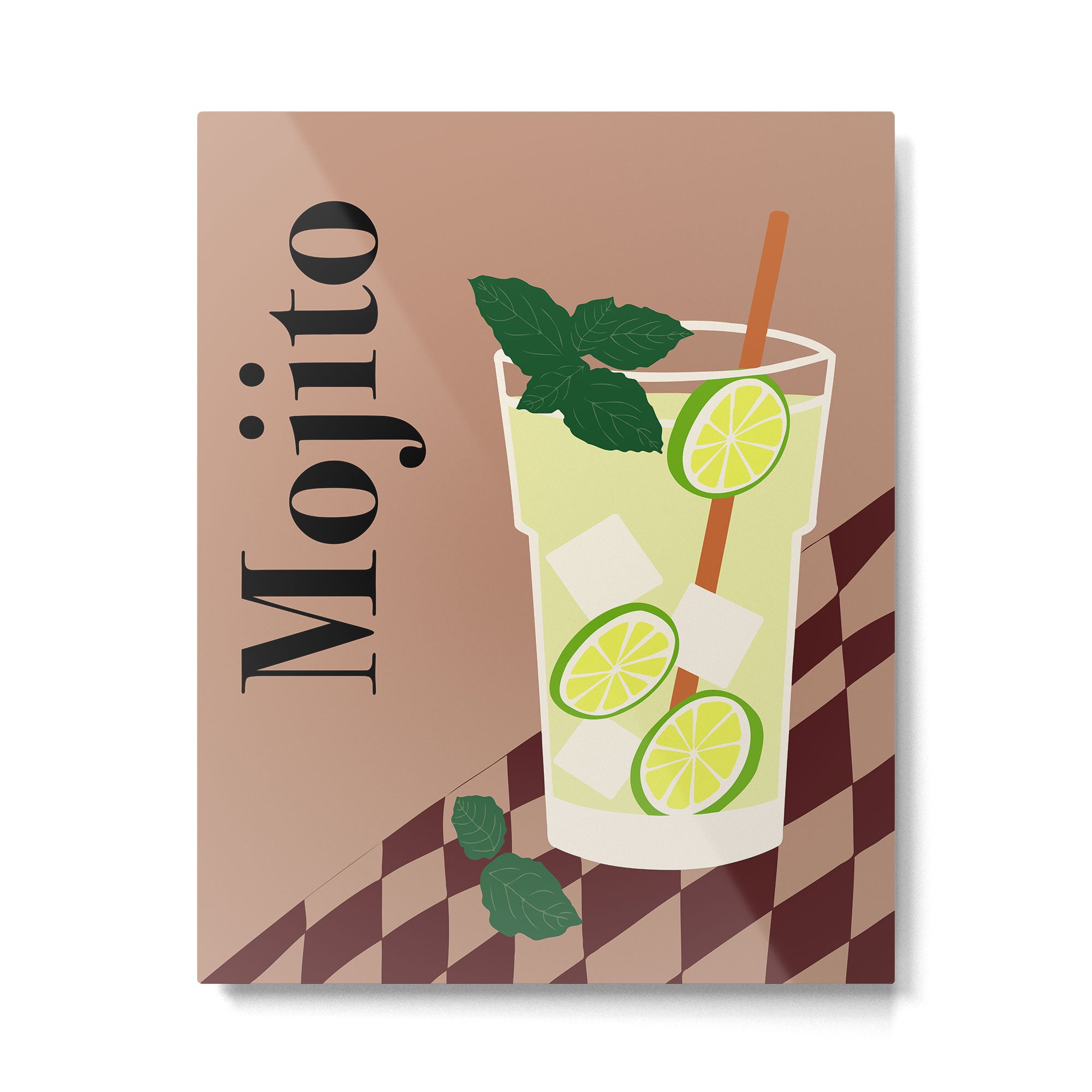 Mojito Cocktail Metal Print Gallery Image 4