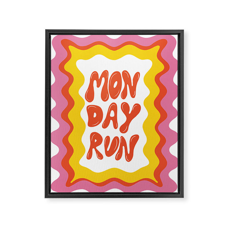 Monday-Run Framed Canvas Print Gallery Image 6