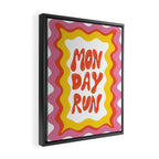 Monday-Run Framed Canvas Print Gallery Image 2
