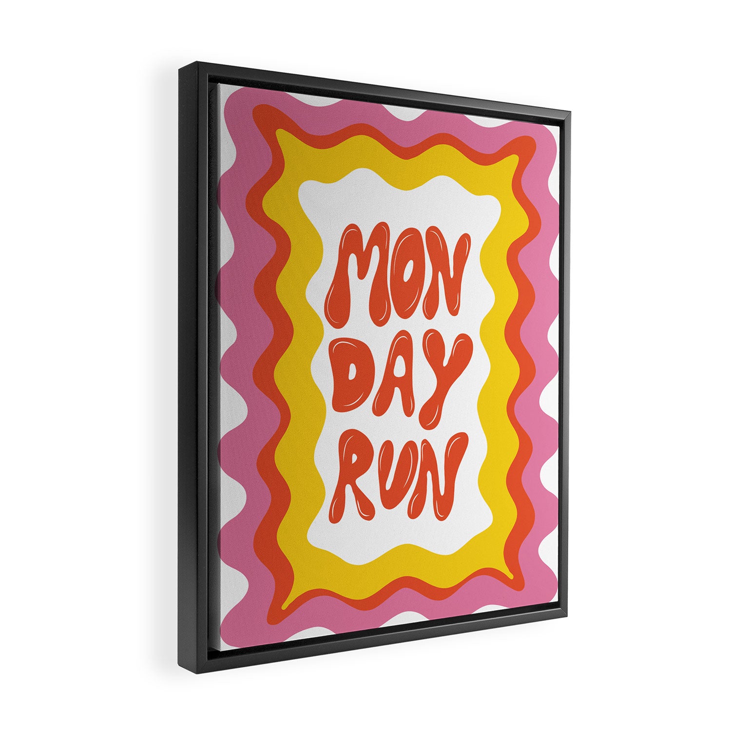 Monday-Run Framed Canvas Print Gallery Image 2