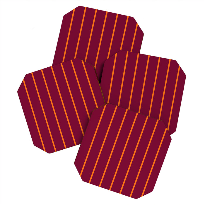 orange stripe  Coaster Gallery Image 1