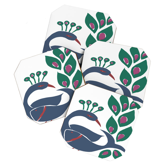paper fish peacock Coaster Gallery Image 1