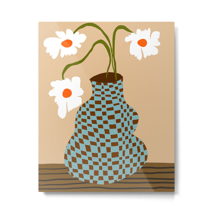 Party floral pottery  Metal Print Gallery Image 1