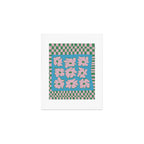 Pastel Nature Checkerboard  Art Print Gallery Image 1