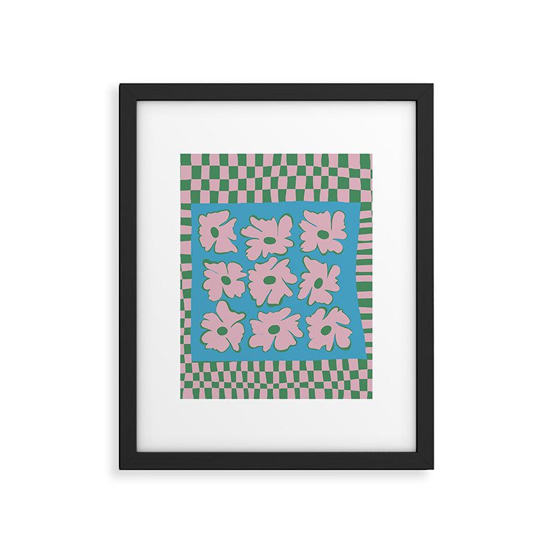 Pastel Nature Checkerboard  Framed Art Print Gallery Image 6