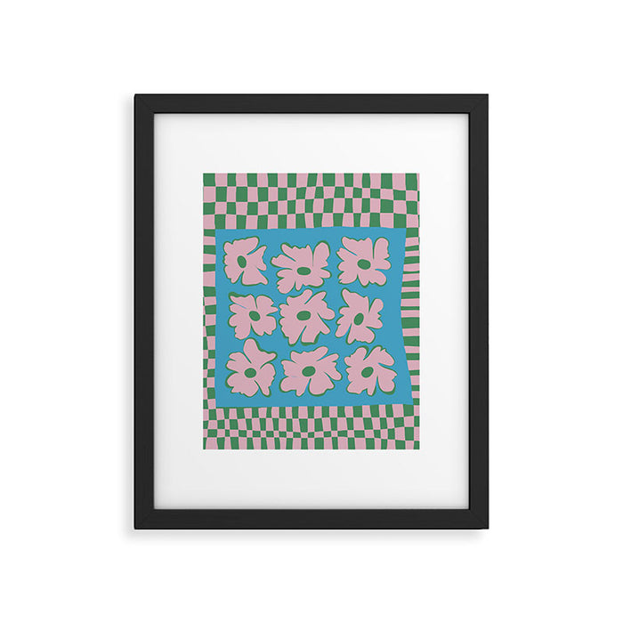 Pastel Nature Checkerboard  Framed Art Print Gallery Image 1