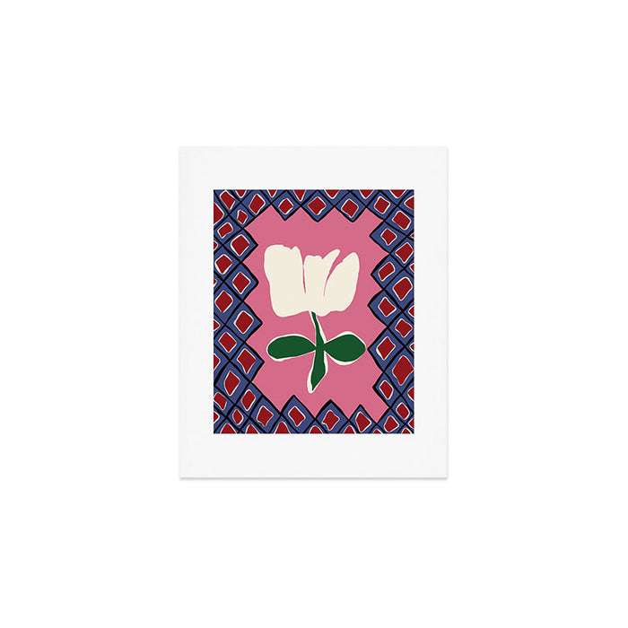 Petal plaid playtime I Art Print Gallery Image 1