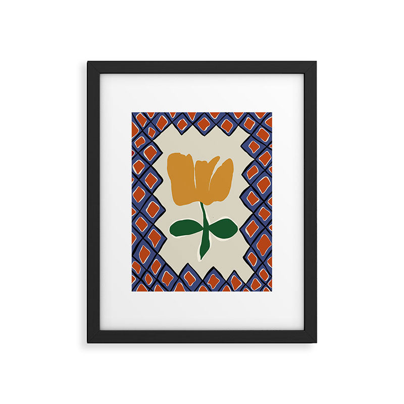 Petal plaid playtime II Framed Art Print Gallery Image 5