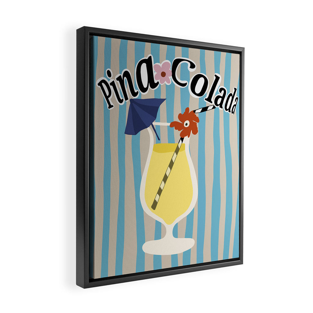Pina Colada cocktail Framed Canvas Print Gallery Image 2