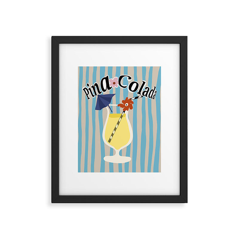 Pina Colada cocktail Framed Art Print Gallery Image 5