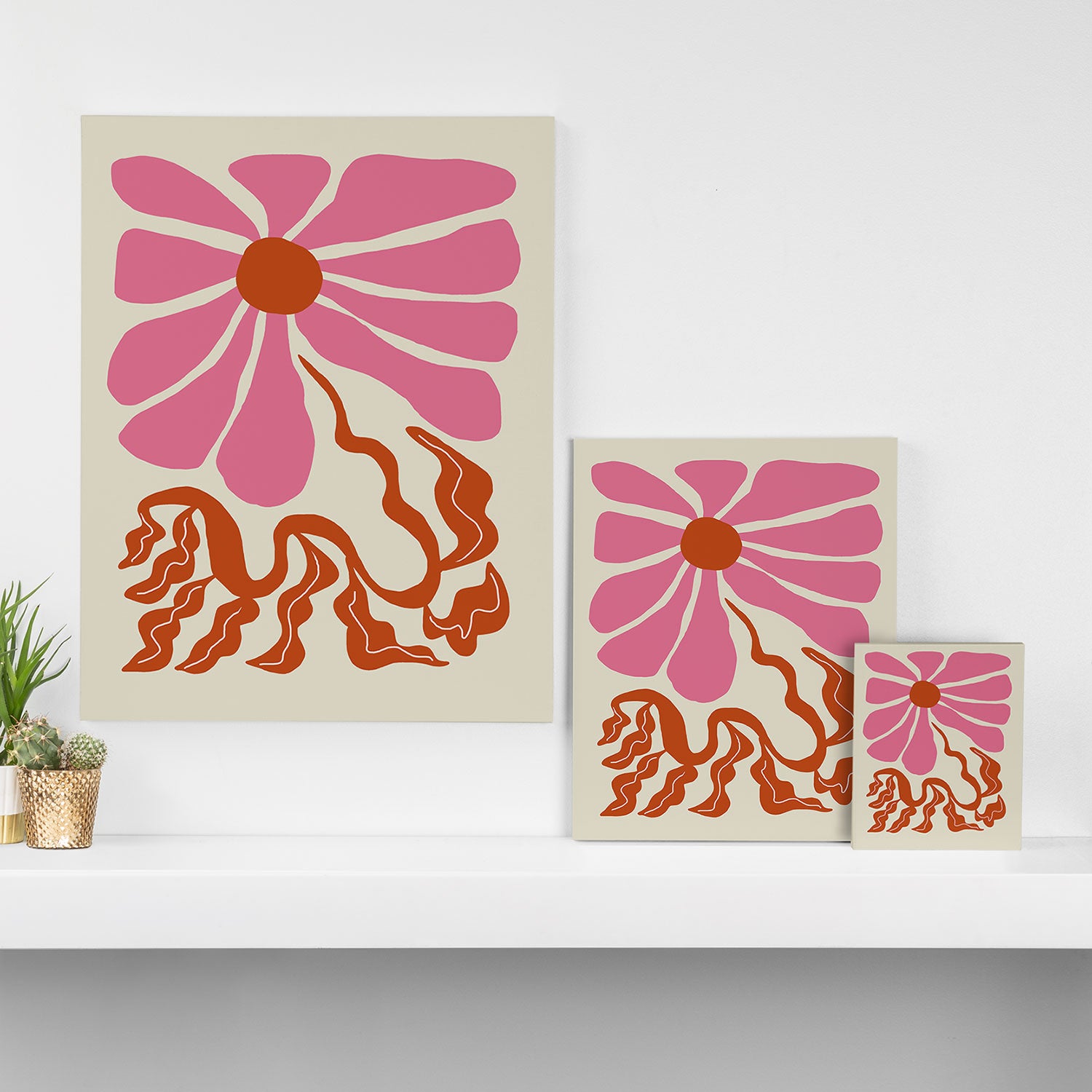Pink daisy  Canvas Print Gallery Image 3