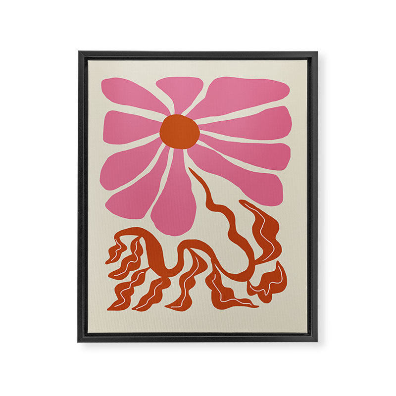 Pink daisy  Framed Canvas Print Gallery Image 3