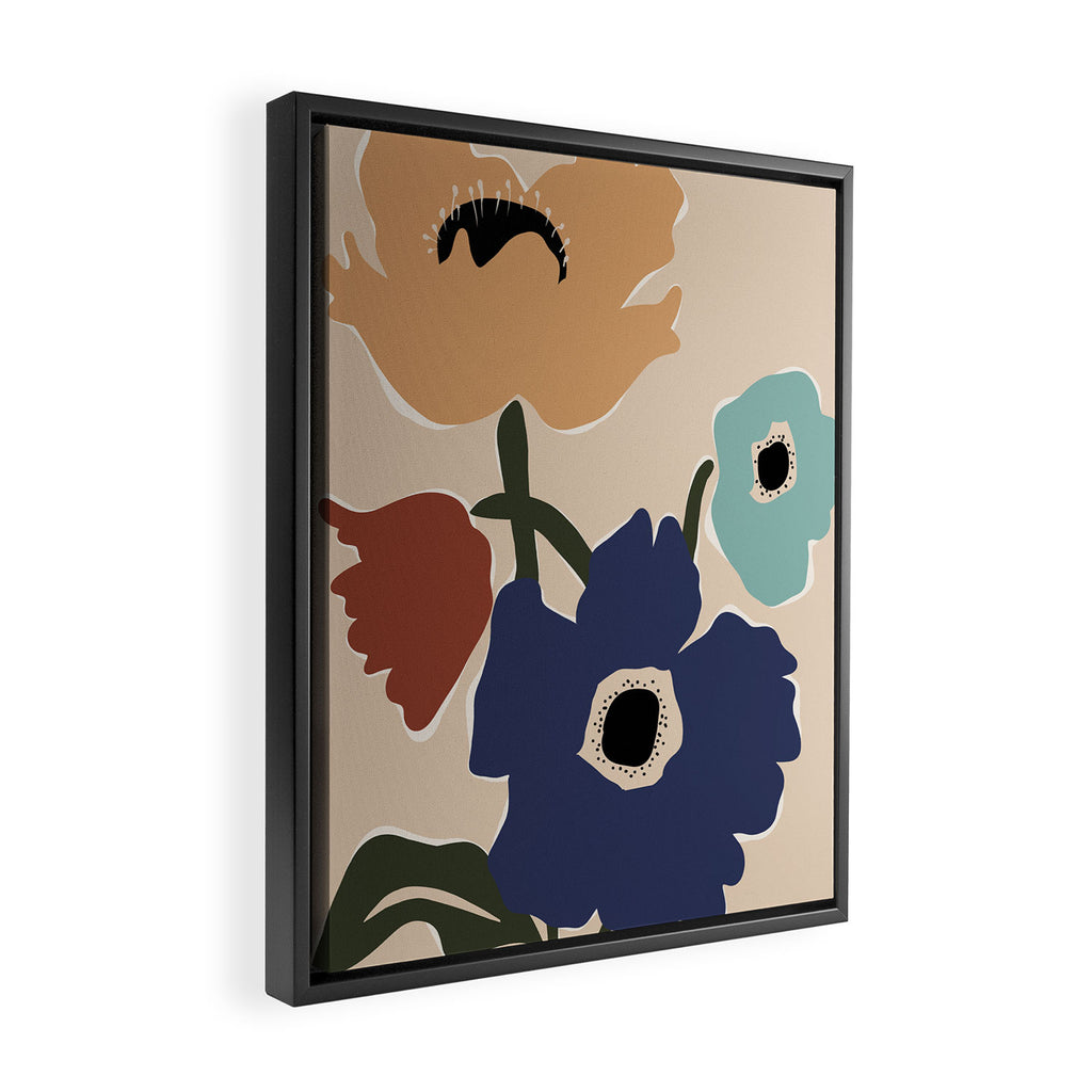 poppy flower market  Framed Canvas Print Gallery Image 2