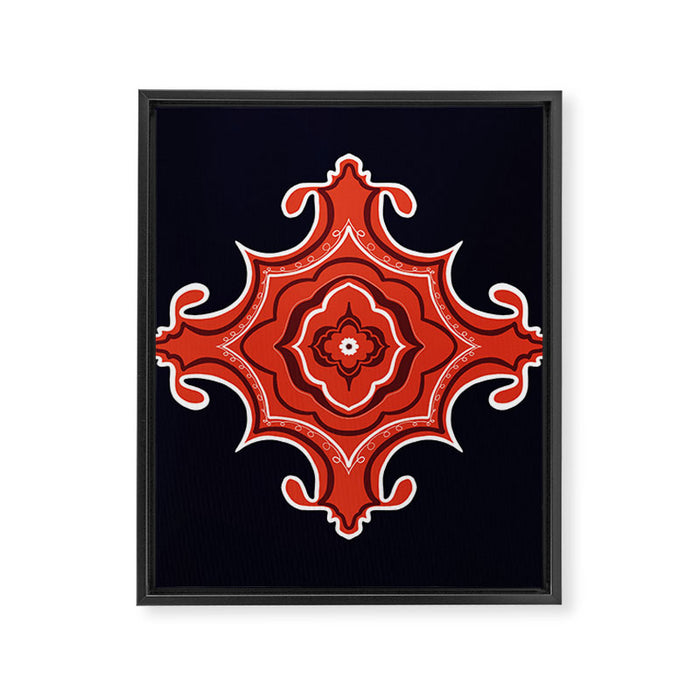Red Waves Framed Canvas Print Gallery Image 1