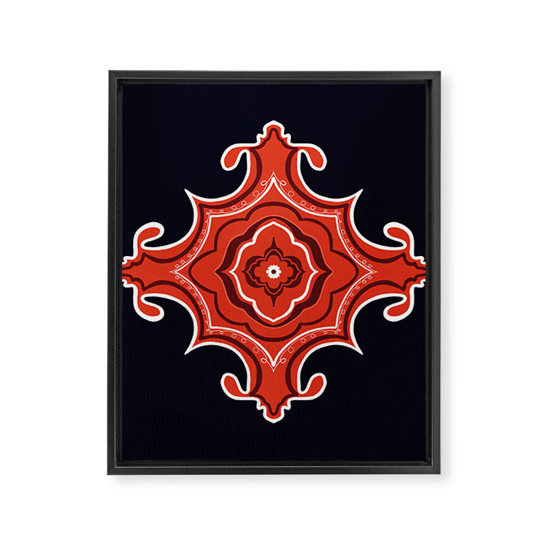 Red Waves Framed Canvas Print Gallery Image 8