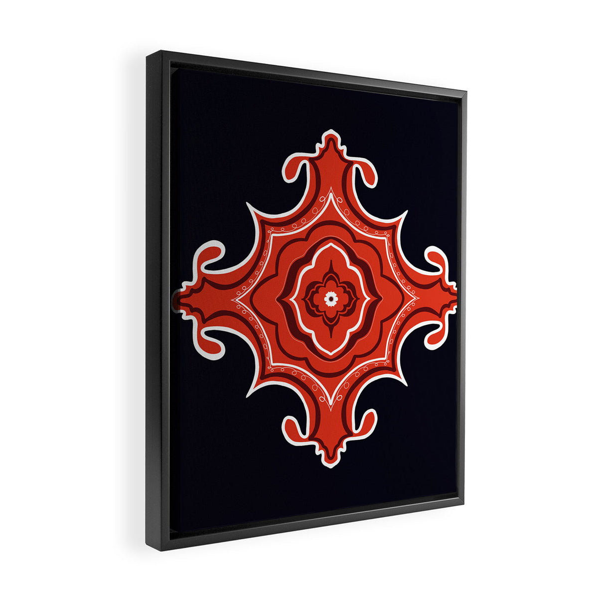 Red Waves Framed Canvas Print Gallery Image 2
