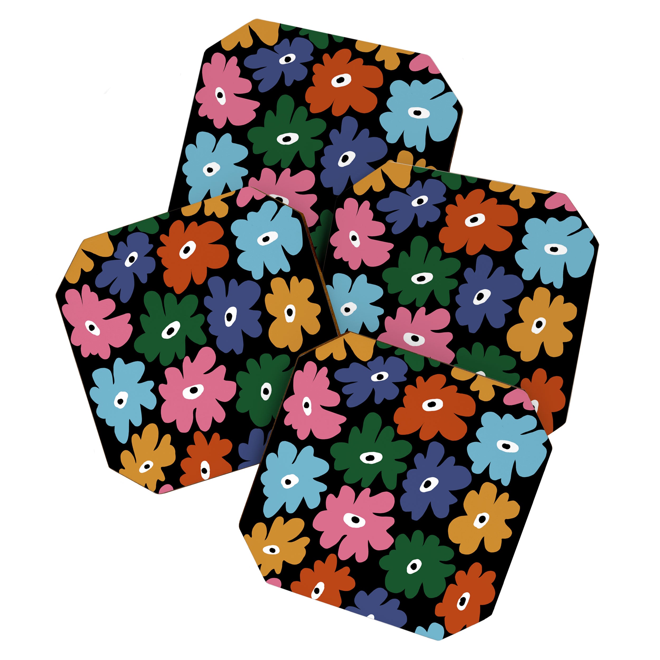Retro blooming night  Coaster Gallery Image 1