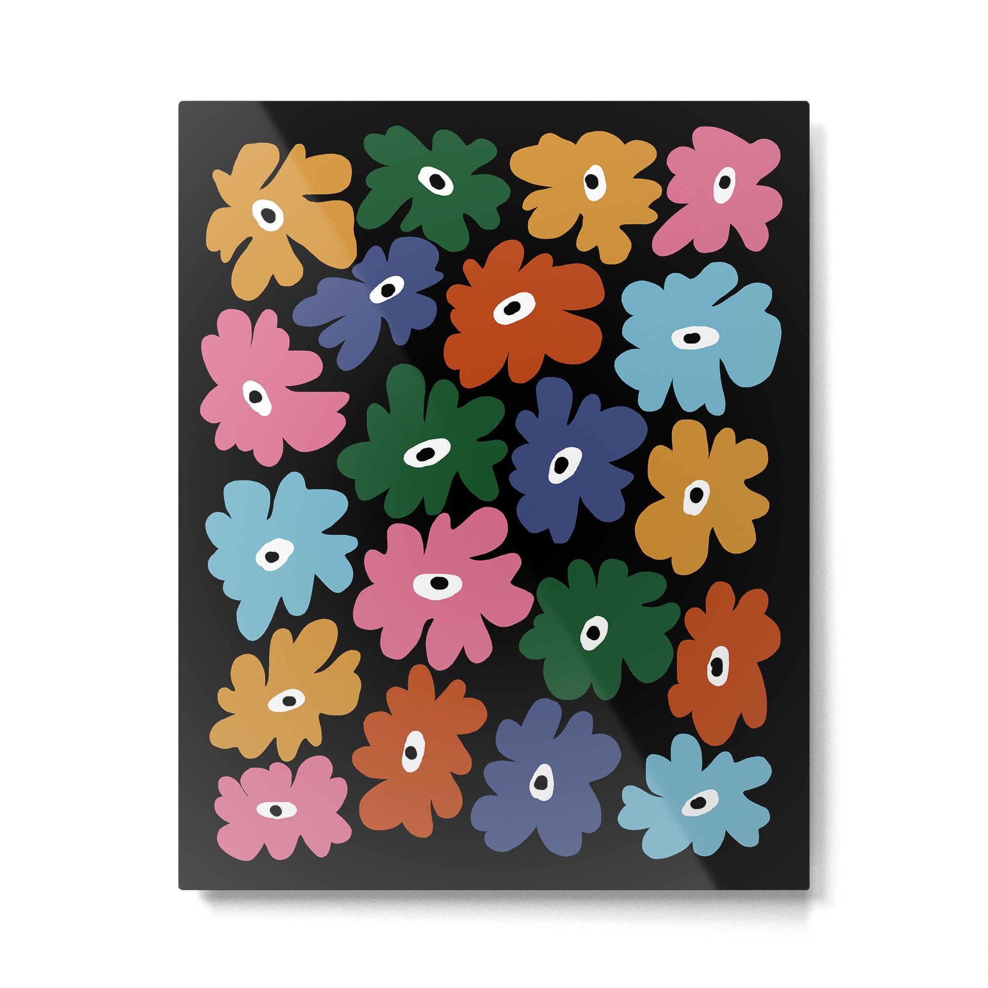 Retro blooming night  Metal Print Gallery Image 4