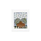 Retro clay and flower Art Print Gallery Image 1