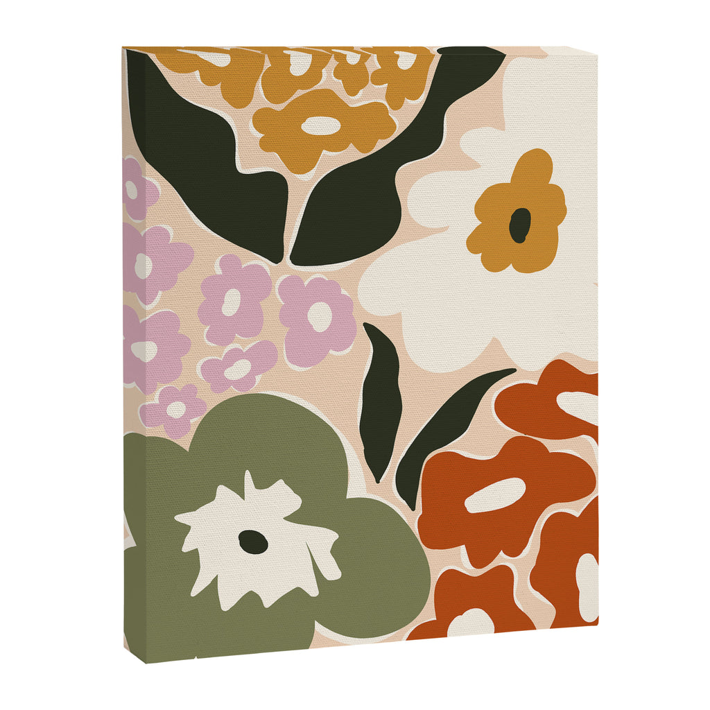 Retro flower party  Canvas Print Gallery Image 6