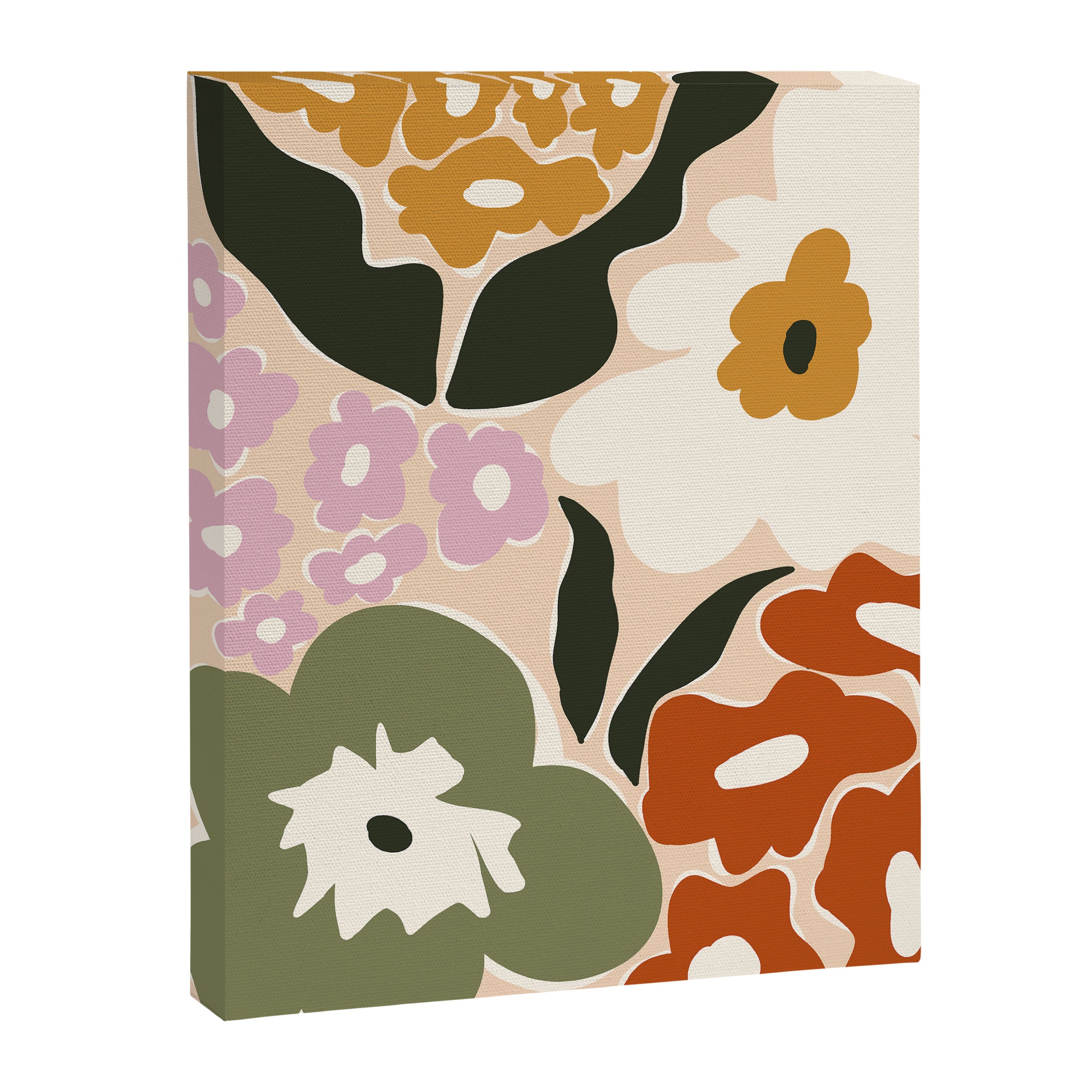Retro flower party  Canvas Print Gallery Image 6