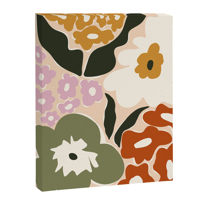 Retro flower party  Canvas Print Gallery Image 1