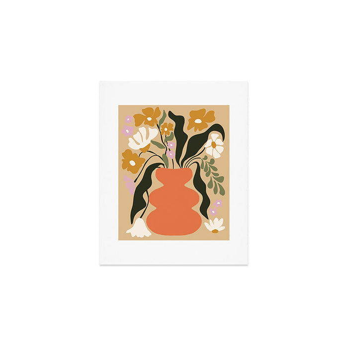 Retro flower pot  Art Print Gallery Image 1