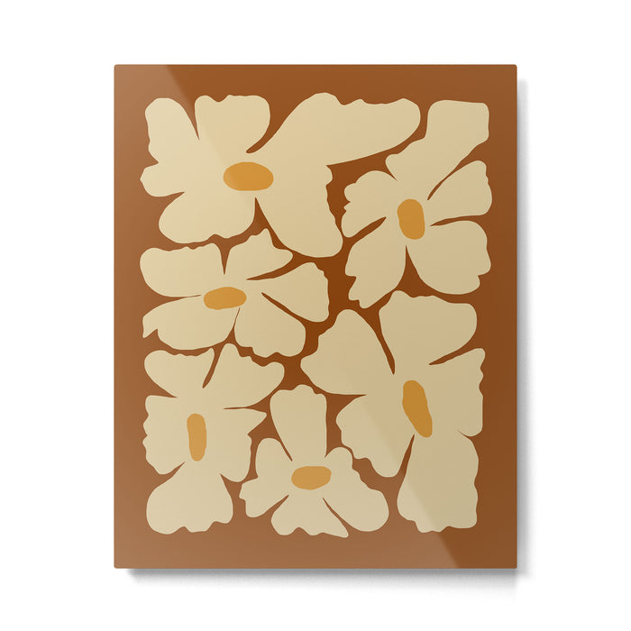 Retro fun floral  Metal Print Gallery Image 1