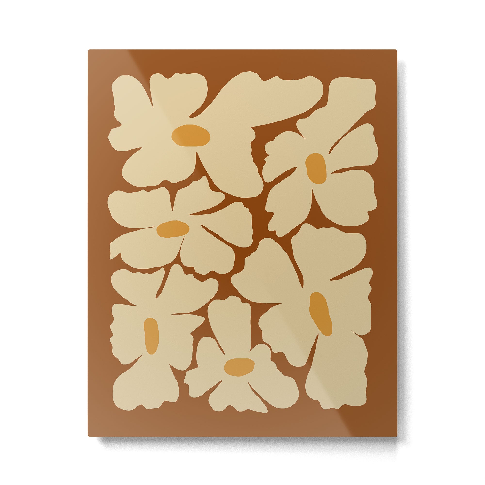 Retro fun floral  Metal Print Gallery Image 6
