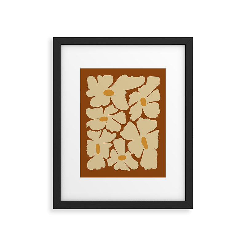 Retro fun floral  Framed Art Print Gallery Image 6
