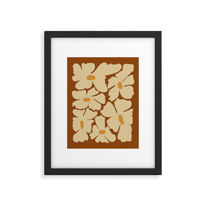 Retro fun floral  Framed Art Print Gallery Image 1