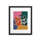 Retro minimal flower I Framed Art Print Gallery Image 6
