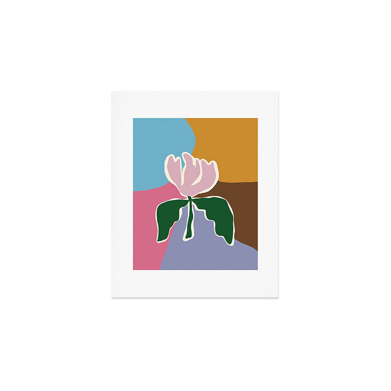 Retro minimal flower II Art Print Gallery Image 1
