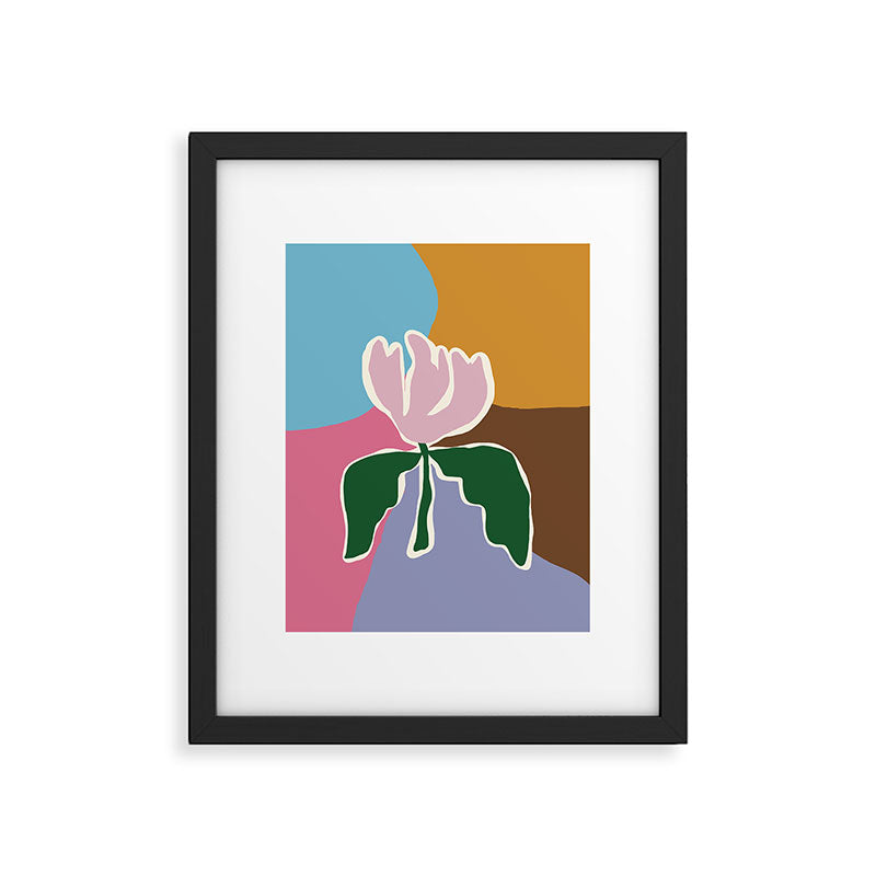 Retro minimal flower II Framed Art Print Gallery Image 5