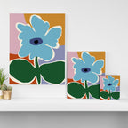 Retro minimal flower III Canvas Print Gallery Image 3