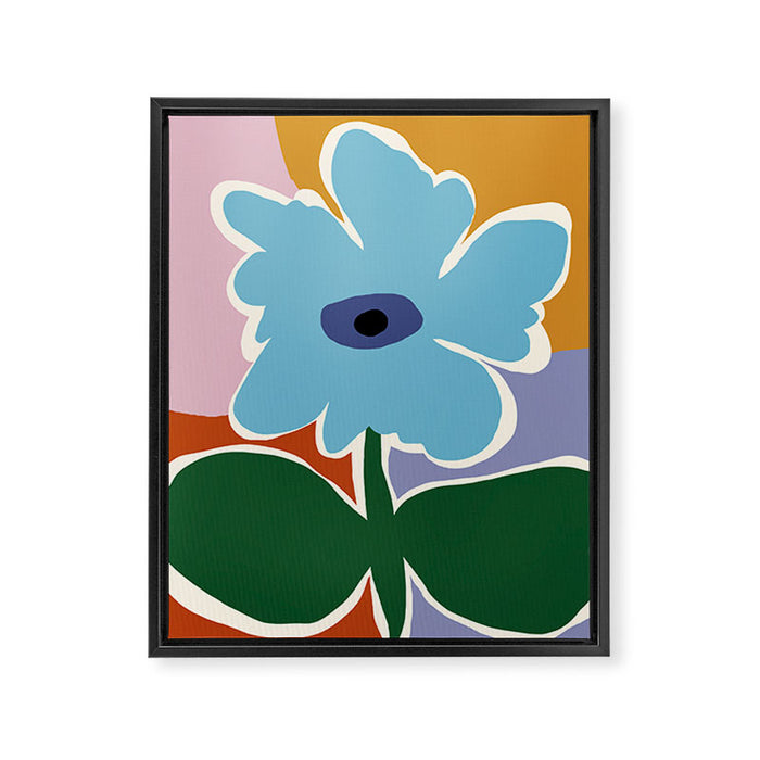 Retro minimal flower III Framed Canvas Print Gallery Image 1