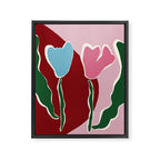 Retro minimal flower IV Framed Canvas Print Gallery Image 8