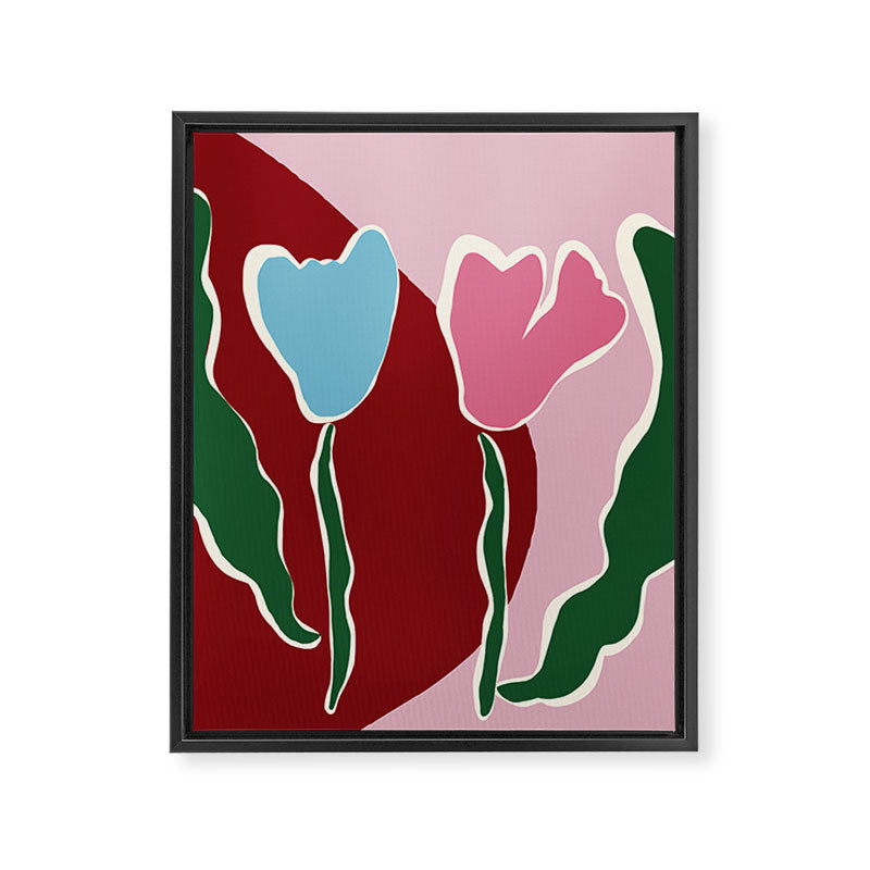 Retro minimal flower IV Framed Canvas Print Gallery Image 8