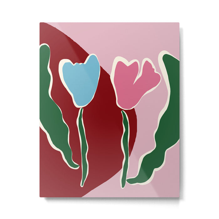 Retro minimal flower IV Metal Print Gallery Image 1