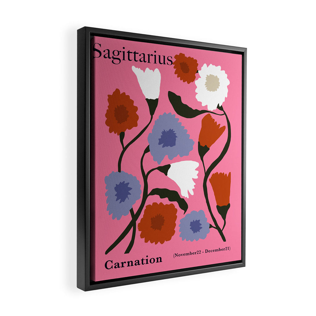 Sagittarius carnation Framed Canvas Print Gallery Image 2