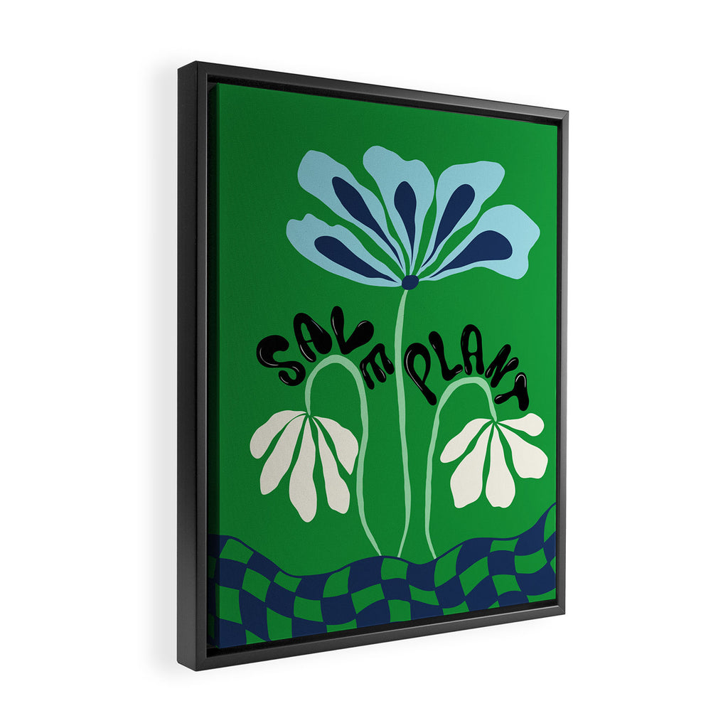 Save Plants Framed Canvas Print Gallery Image 2