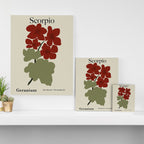 Scorpio red geranium  Canvas Print Gallery Image 3