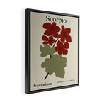 Scorpio red geranium  Framed Canvas Print Gallery Image 2
