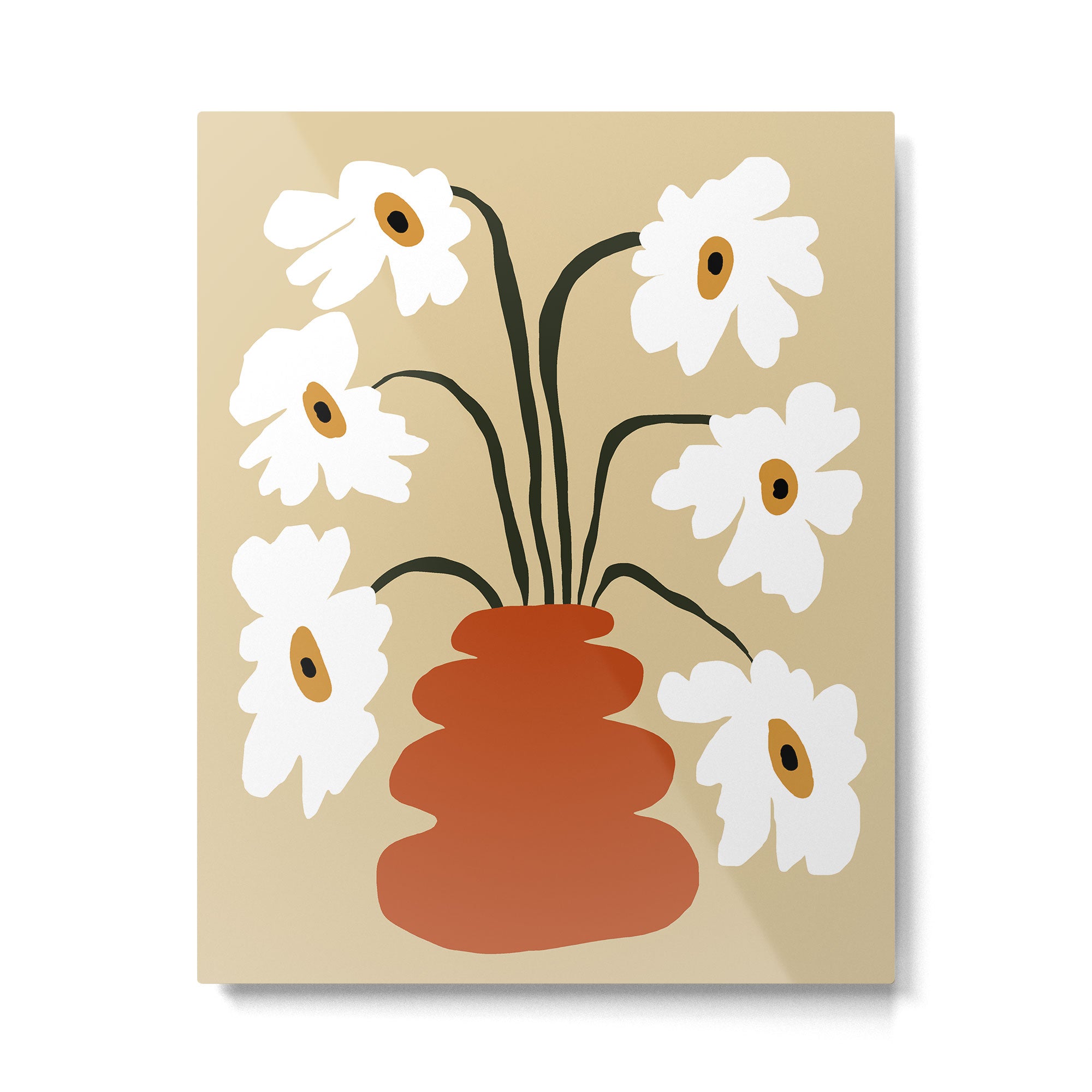 Six together flower pot  Metal Print Gallery Image 4