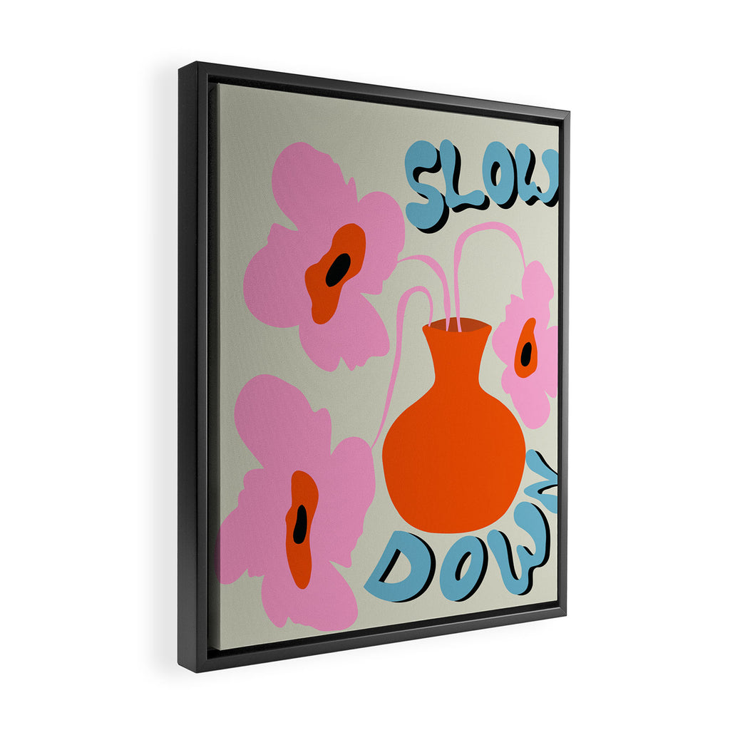 Slow Down Framed Canvas Print Gallery Image 2