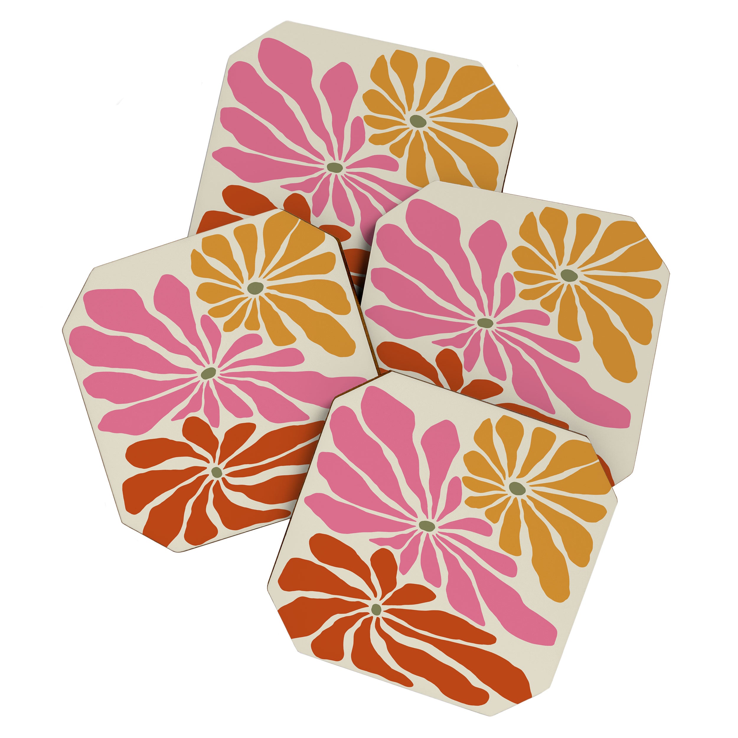 Star flowers 2 Coaster Gallery Image 1