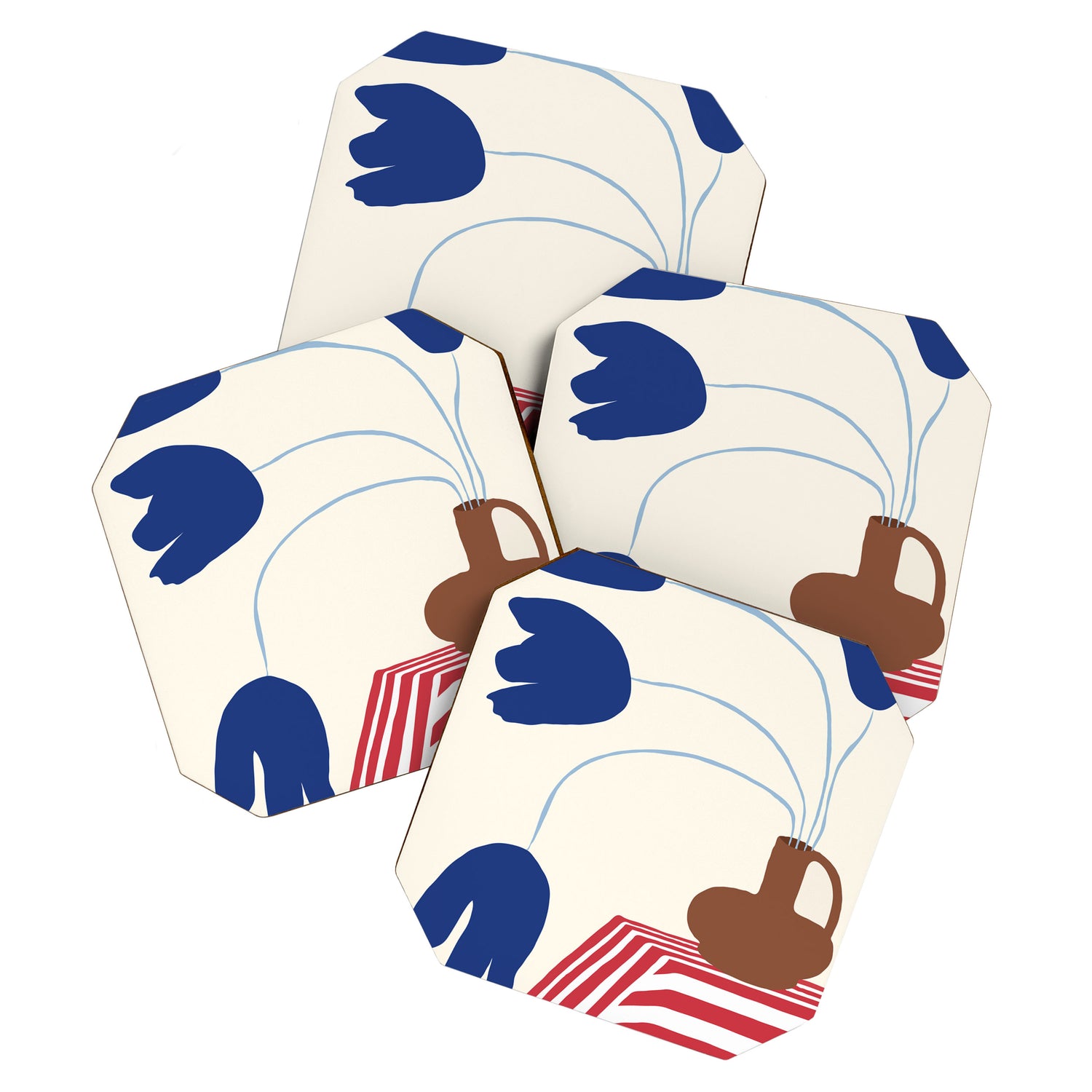 Still life flower pottery Coaster Gallery Image 1